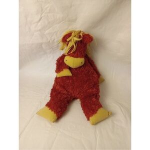 Jellycat Red and Yellow Stuffed Horse